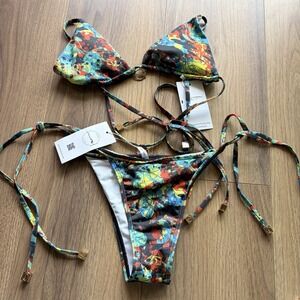 A|LOUD Bikini Set Revolve Gold Multicolor Hardware Small